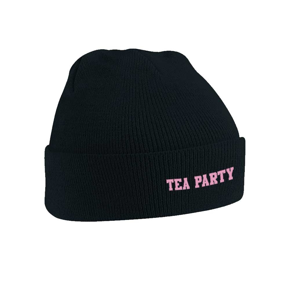 TEA PARTY BLACK BEANIE