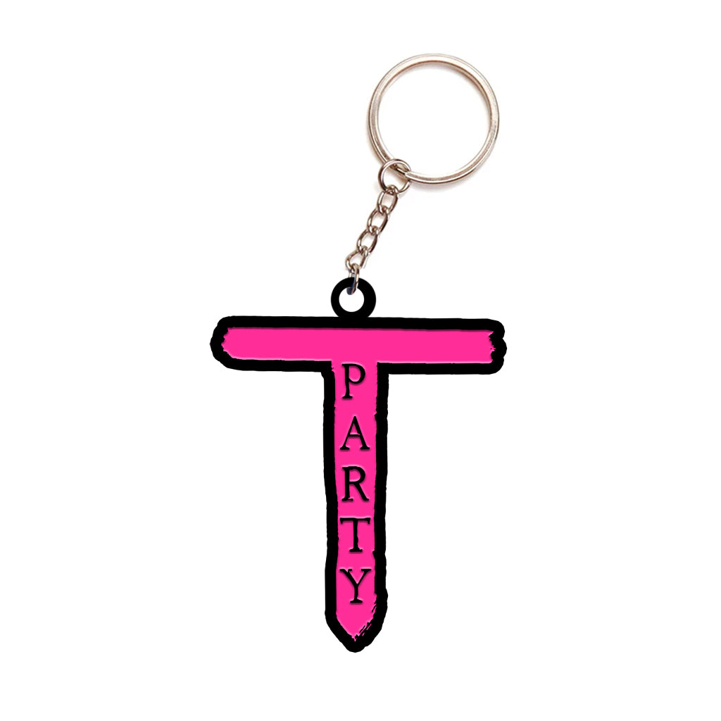 TEA PARTY ENAMEL KEYCHAIN