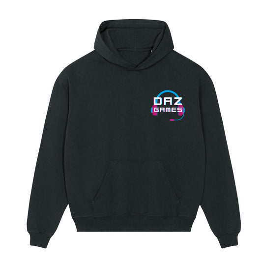 Black hoodie with a colorful ’DAZ GAMES’ logo on the chest.